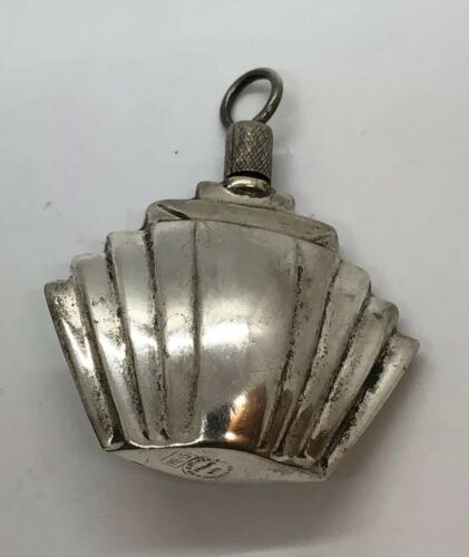 Sterling Silver Art Deco Perfume Bottle And Spoon.  Price Reduced.