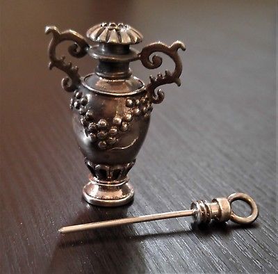 Sterling Silver (925) Vintage,Mini Perfume Amphora