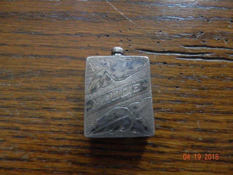 STERLING SILVER SNUFF OR SCENT BOTTLE MAUDIE