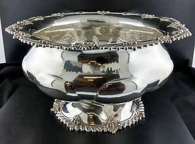 Antique Reed & Barton Pattern 720 Sterling Silver Punch Bowl 11