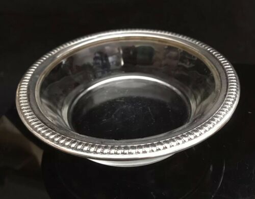 Sterling Silver Lip Glass Dish Wallace Sterling 5”