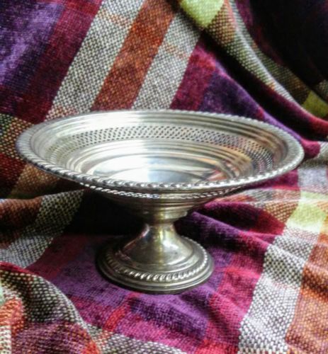 Vintage EMPIRE Weighted Sterling Silver 204 Dish Bowl w/ Pedestal Collectible