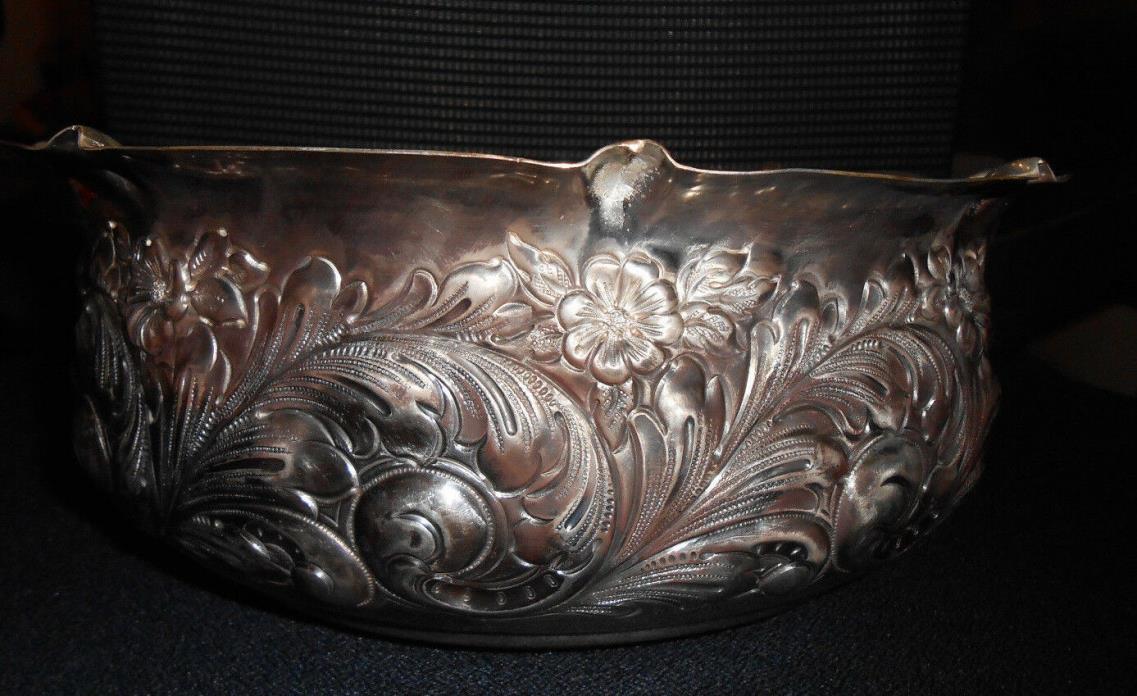 Stunning 19th C. George C. Shreve Sterling Silver Repousse Bowl