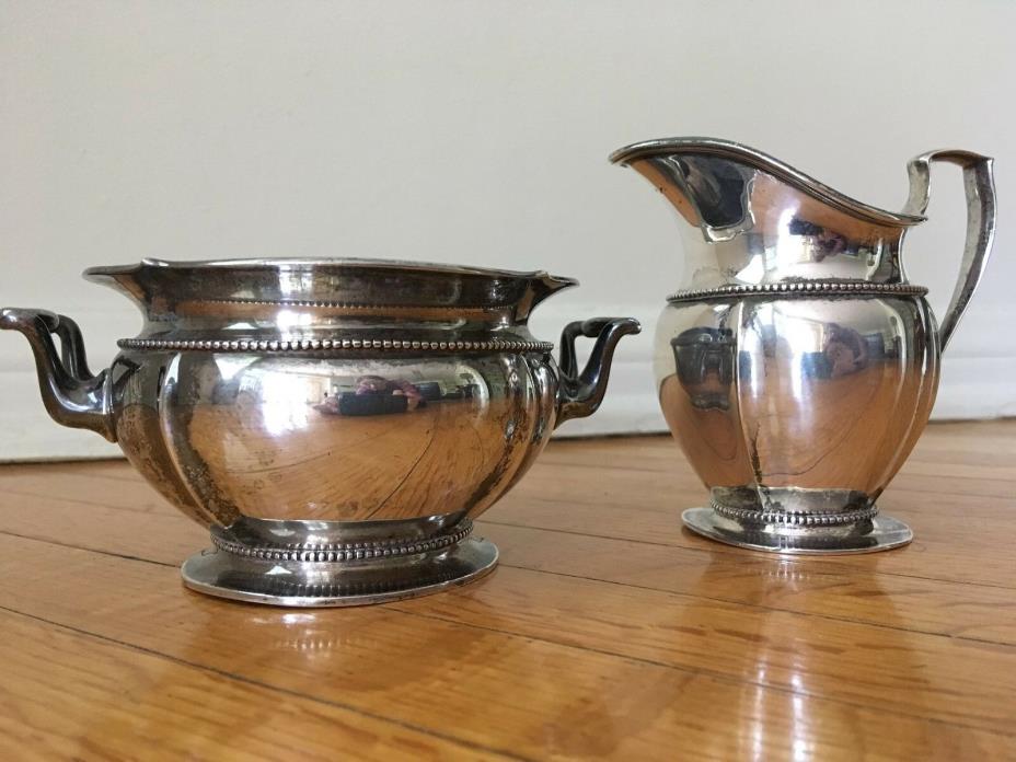 Antique TIFFANY & CO Sterling Silver Matching Small Bowl & Creamer