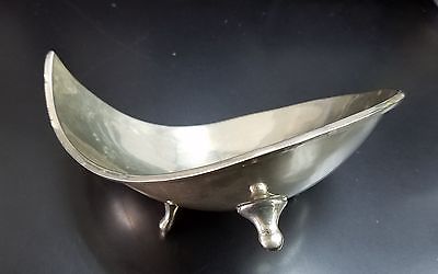 174 GRAM STERLING SILVER TEAR DROP / PEAR SHAPED BOWL WITH FLAIR MODERN ABSTRACT