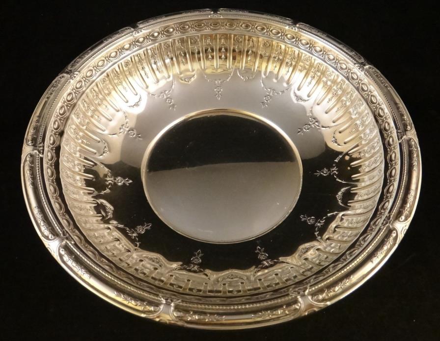 Vintage Gorham Sterling Bowl, Marie Antoinette Pattern. 10 1/8” d. 18th c.style
