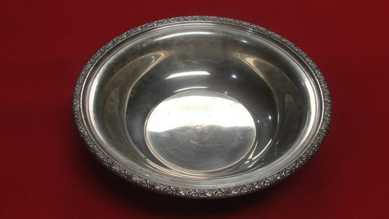 STERLING SILVER  BOWL BY ALVIN  S109 (9 INCH)...237.6 GRAMS.