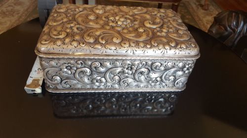 Lovely Sterling Silver Jewelry Box - Howard & Co - New York - dated 1885