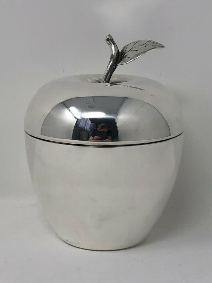 Tiffany & Co Sterling Silver Large Apple 2 pc Trinket Box 4.25