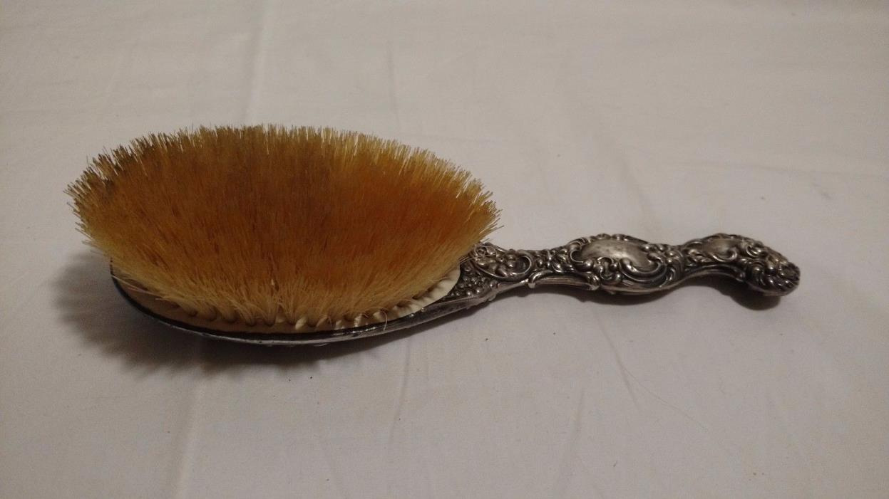 Unger Bros Antique Sterling 925 Fine Silver  Brush, Cherubs & Flower Design