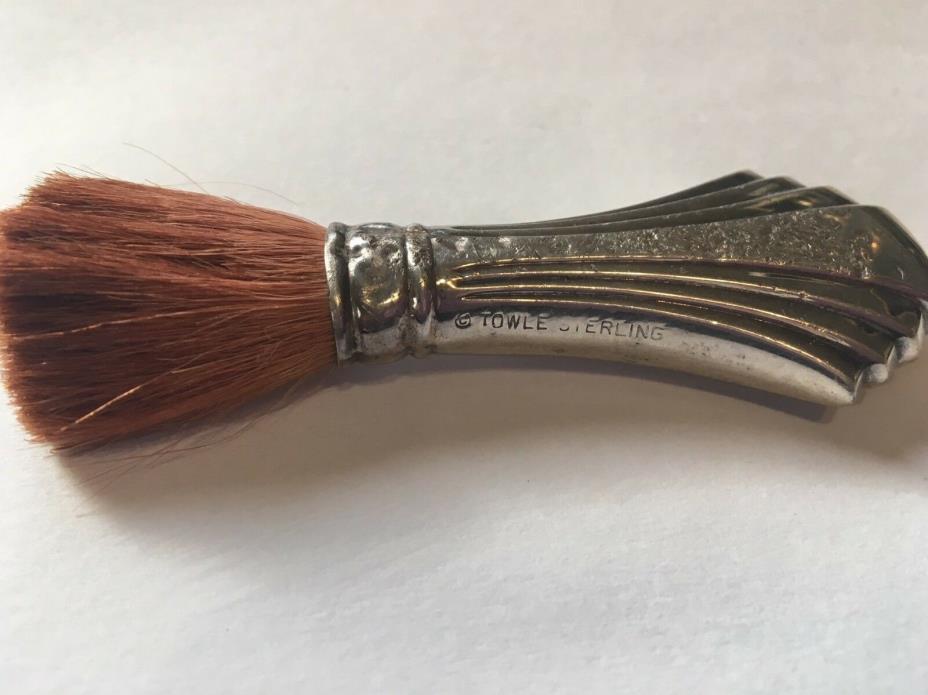 Art Deco Towle Sterling Silver 1950s Blush Makeup Dresser Brush -Beautiful