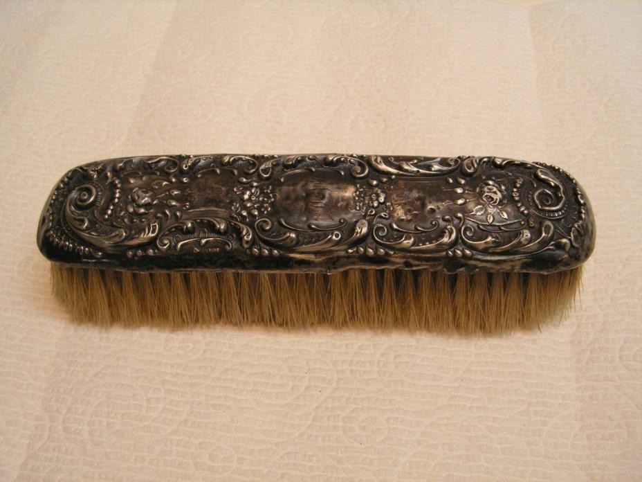 Vintage Sterling Silver  Handle Hand Clothes Brush 6 3/4