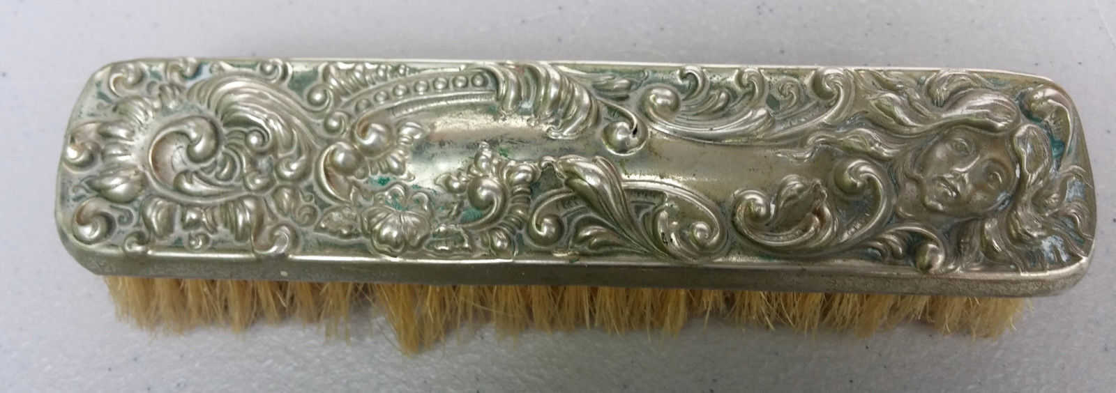 Antique Art Nouveau Sterling Sculptural Clothes Brush