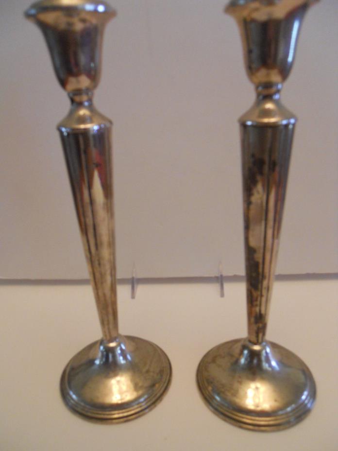 Pair of Empire Sterling Candlesticks #25