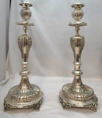 Sterling Silver 925 Candlestick Made In Italy Elegant Details 1478 Grams