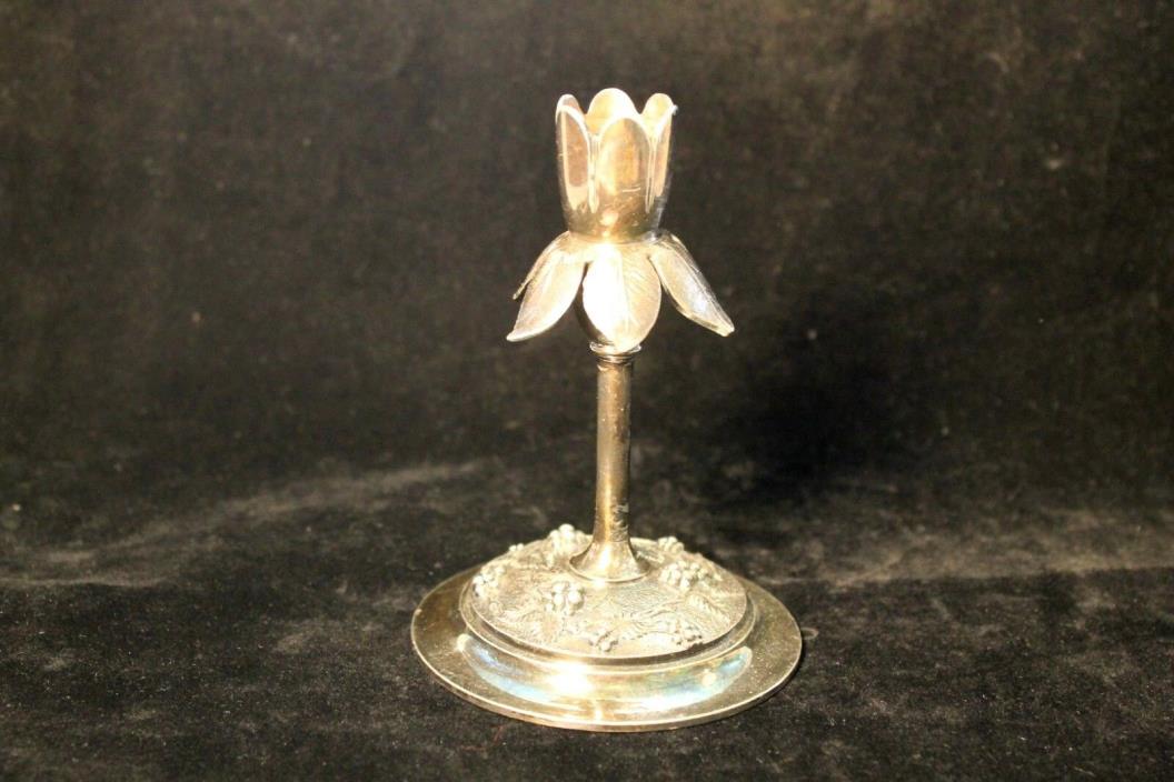 Rogers Smith & Co. Silver 74 Flower Pedal Candlestick holder with grapes 5
