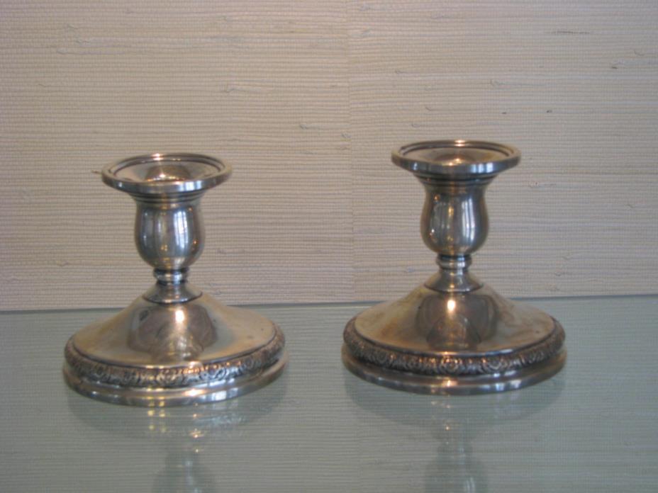 International Sterling Silver Prelude N212 Weighted Candle Holders Reinforced