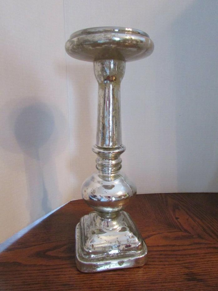 SILVER MERCURY CANDLE HOLDER/CANDLESTICK