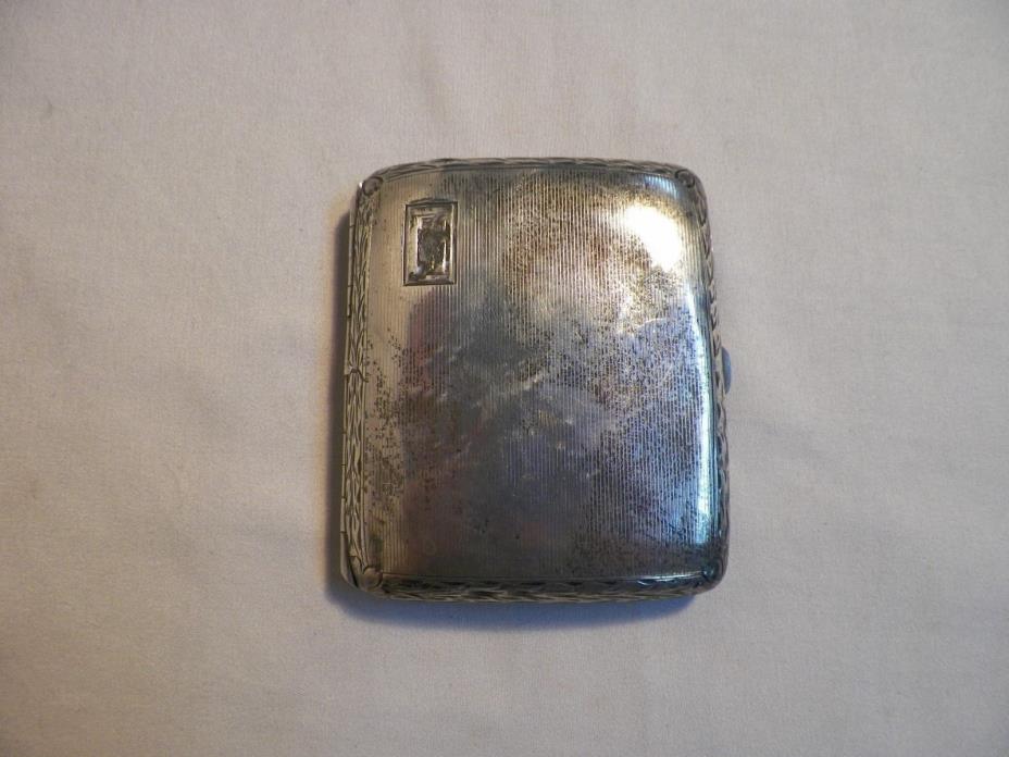 43 Old Vintage Sterling Silver Cigarette Case 82.77 grams