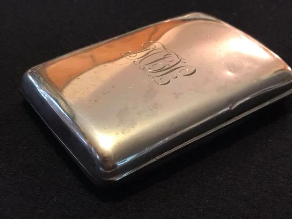 Antique English Sterling Silver Cigarette Case