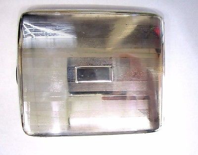 * .925 STERLING SILVER LARGE CIGARETTE CASE COLLECTIBLE 96.5 GRAMS