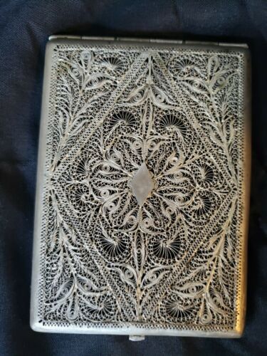 Antique Sterling Silver Russian Or Chinese Export Cigarette case