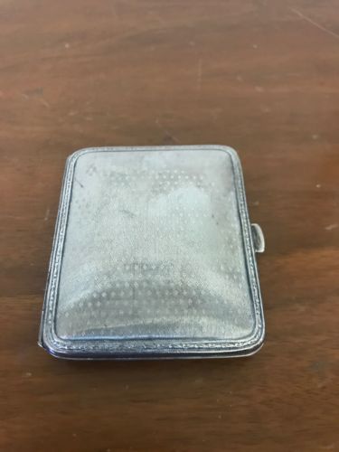 Antique European 800 Silver Mini Cigarette/Card Case Gold Inside