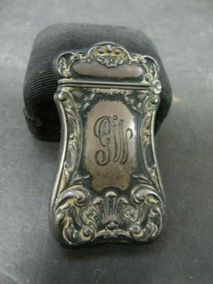 Art Nouveau Vesta Match Safe Sterling Antique
