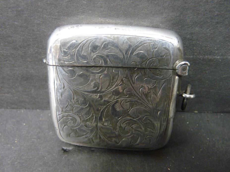 Chatelaine Stamp Holder Sterling 1900 Antique Fancy