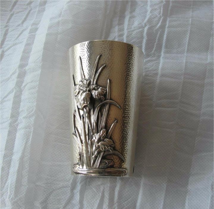 Japanese sterling silver antique goblet Kuhn & Komor Meiji Hand made