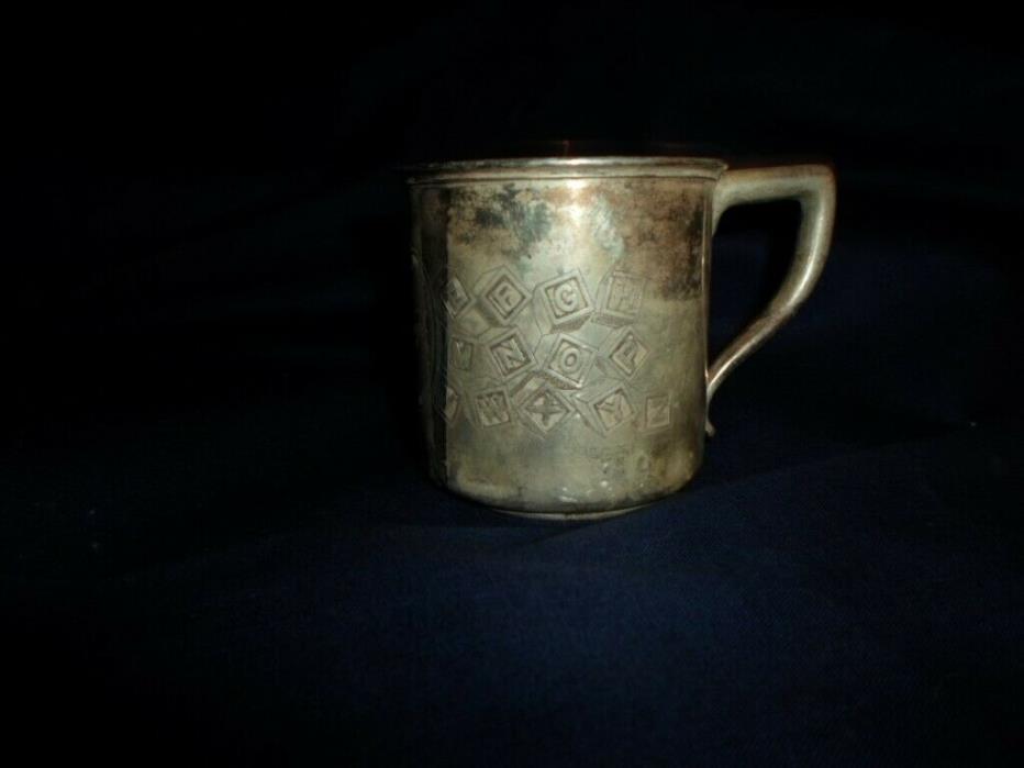 Sterling Silver Baby Cup Circa 1918 engraved 