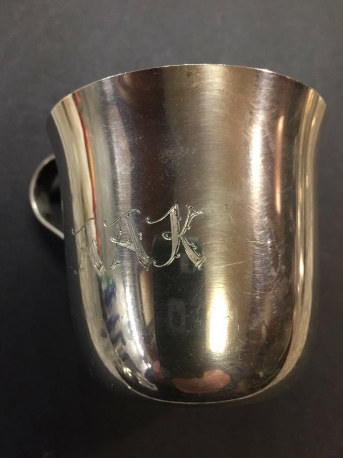 Vintage Tiffany & Co Sterling Silver Child or Baby Cup Monogram