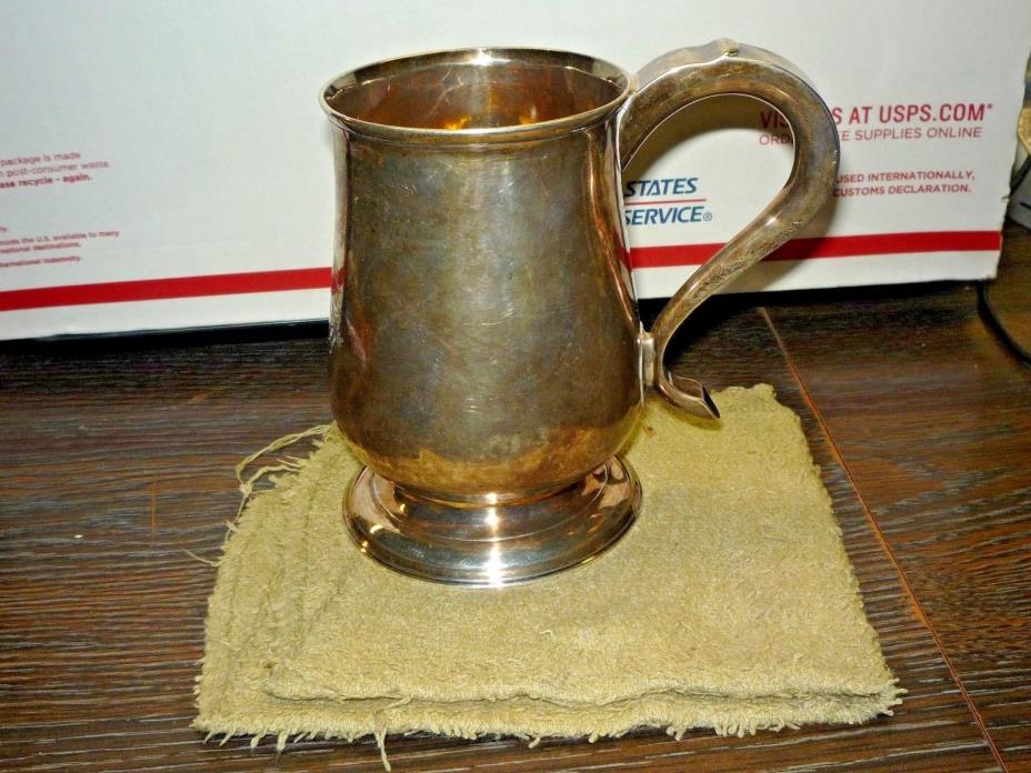 GEORGE III Sterling Silver Tankard Mug by John Langlands II circa 1796 English