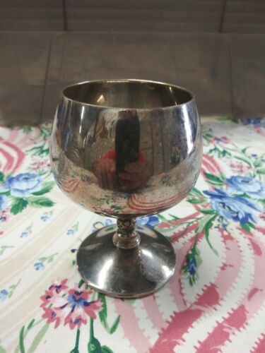 Vintage Valero Silverplated Goblet made in Spain H4