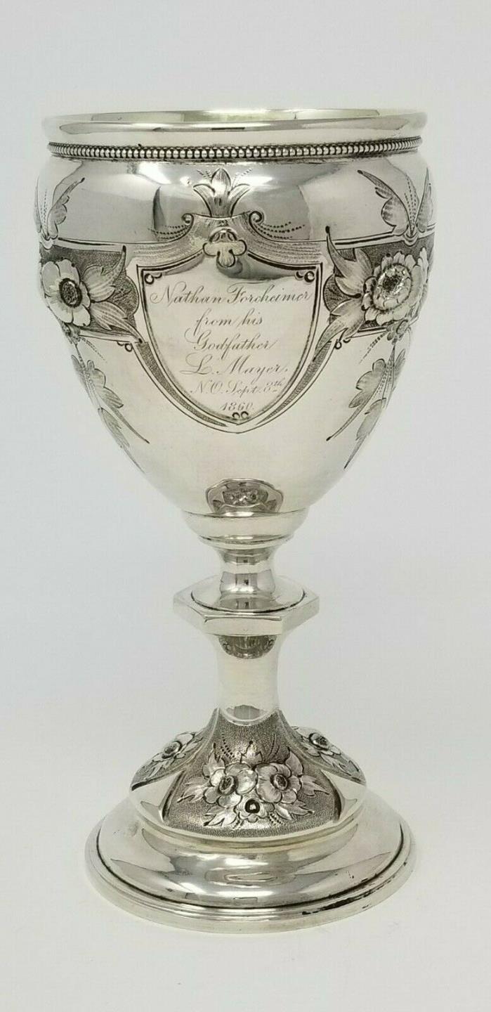 Hyde & Goodrich Silver Goblet w/ Gilded Interior