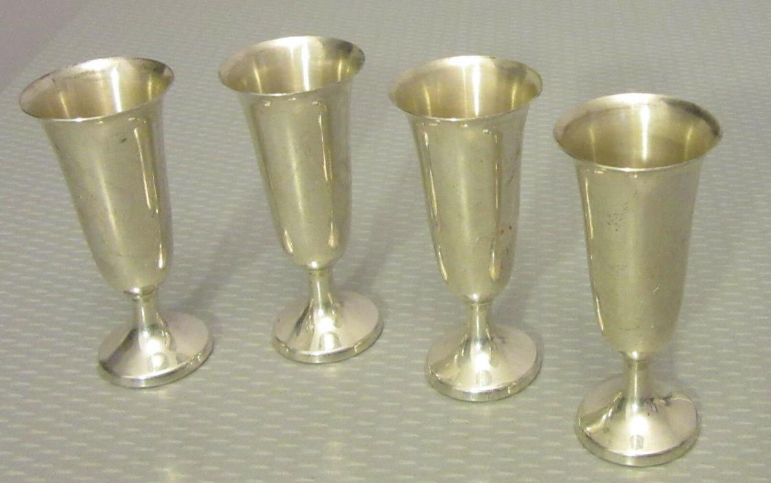 WEB STERLING SILVER CORDIAL SET 4 vintage 3