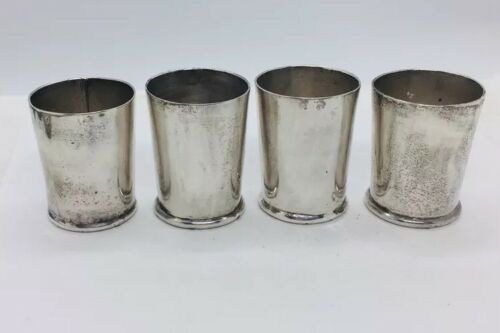 William Spratling Antique Mexican Sterling Silver Set 4 Shot Cups