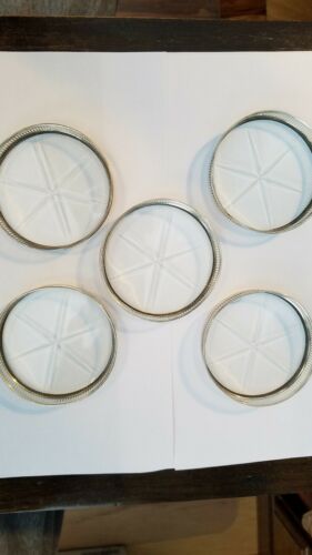 Vintage Web Sterling Silver pierced Coasters Table Drinks Collectible Lot of 5
