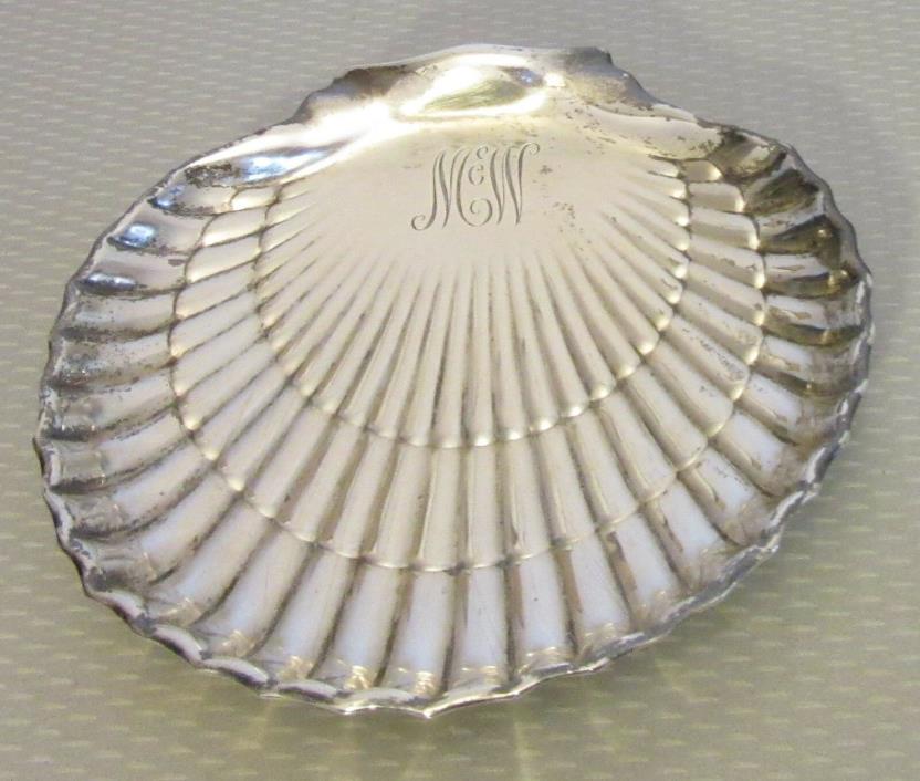 antique Gorham STERLING SILVER SHELL DISH 6