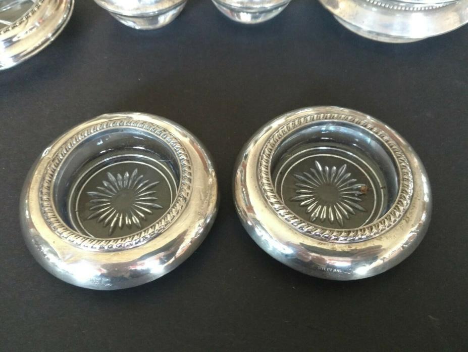Vintage Sterling By Laben Coasters Silver Coaster Set Small