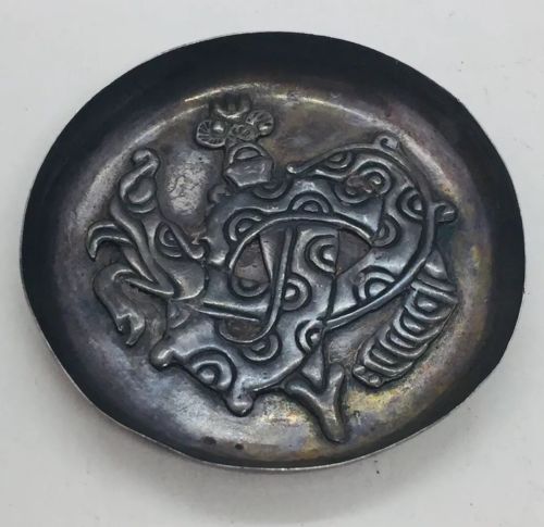 William Spratling Antique Mexican Sterling Silver Dragon Coaster Dish