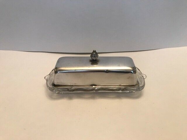 Sterling Fisher and Heisey Butter Dish