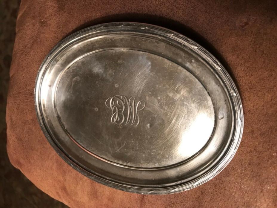 Old Sterling Silver Dish marked DFA ( Monogramed MEG)