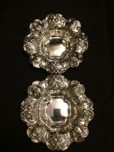 2 Vintage Reed & Barton Sterling Silver X569 Francis I Small Nut Tray Dish