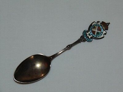 VINTAGE ANTIQUE 1902 STERLING SIVLER  ENAMEL CONCORDIA UNIVERSITY SPOON MONTREAL