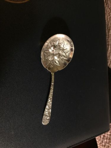 S. Kirk & Son Inc. Sterling Silver Bon Bon Spoon Hand Chased in Repousse 28.8g