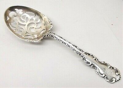 Antique Whiting Sterling Silver Ice Spoon Ornate Louis XV Pattern Serving Piece