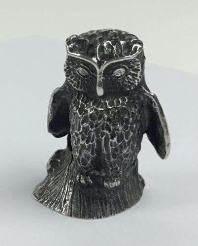 S. KIRK & SON SOLID SILVER MINIATURE OWL FIGURINE STERLING FIRST EDITION