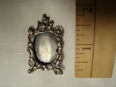 Very Rare 925 Sterling Silver Dollhouse Mansion Easel MINIATURE PICTURE FRAME
