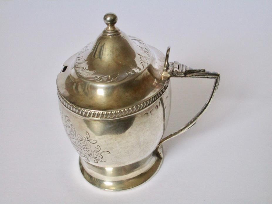 Antique George III English Sterling Silver Mustard Pot